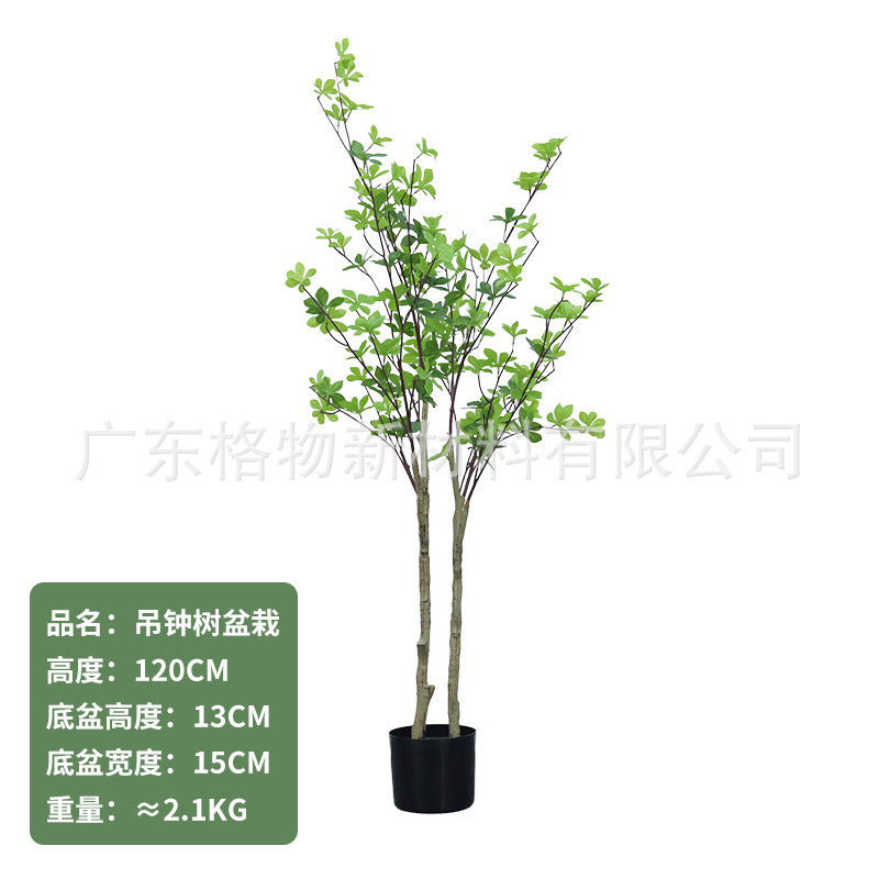 Cross-Border Nordic Large Living Room Decoration Bedroom Floor Fake Tree Bionic Traveler Banana Ficus Lyrata Potted Plant Artificial Green Plant