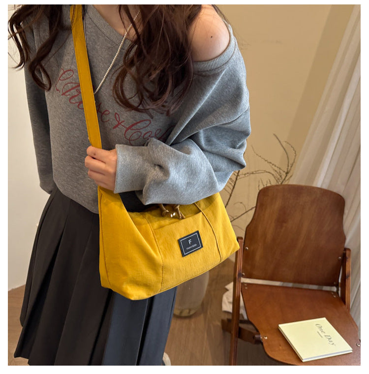 2025New Spring Large Capacity Single Shoulder Crossbody Retro Simple Ruiying Commuter Women's Bag Fashion Casual Tote Bag