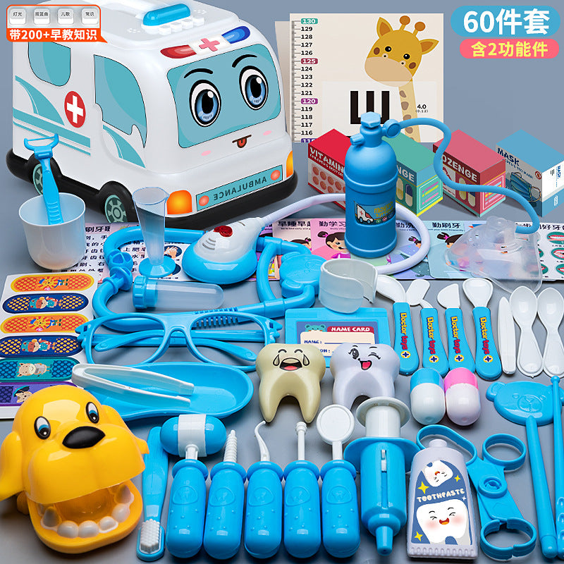 Children's Doctor Toy Set Tools Medical Kit Boys and Girls Pretend Play Nurse Injection Stethoscope Baby