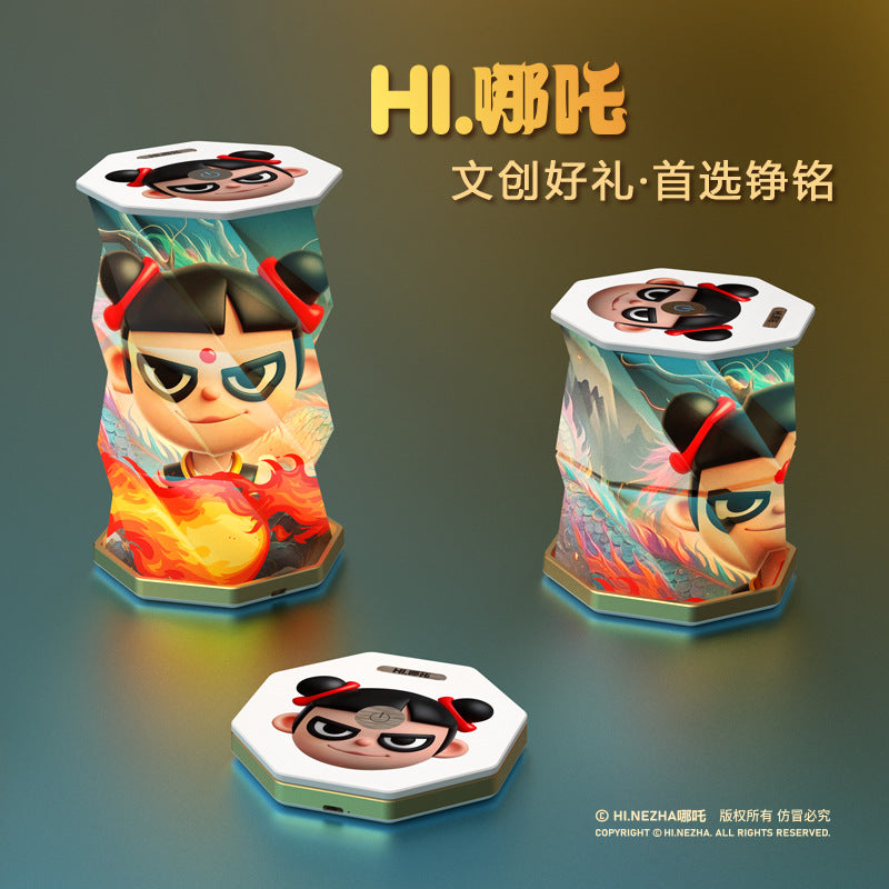 Book Lamp Nezha Folding Rotating Lantern Creative Mid-Autumn Festival Gift University Campus Cultural and Creative Anniversary Celebration Book Lamp