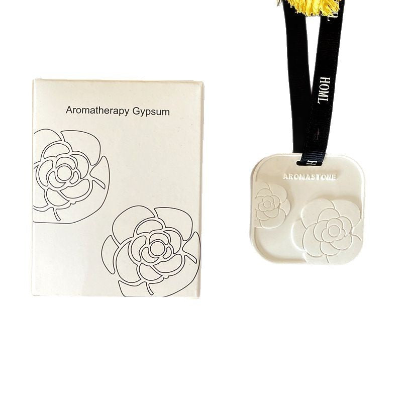 Wardrobe Aromatherapy Hanging Camellia Pattern Gypsum Aromatherapy Scent Tablets Bedroom Toilet Car Aromatherapy Gift Box