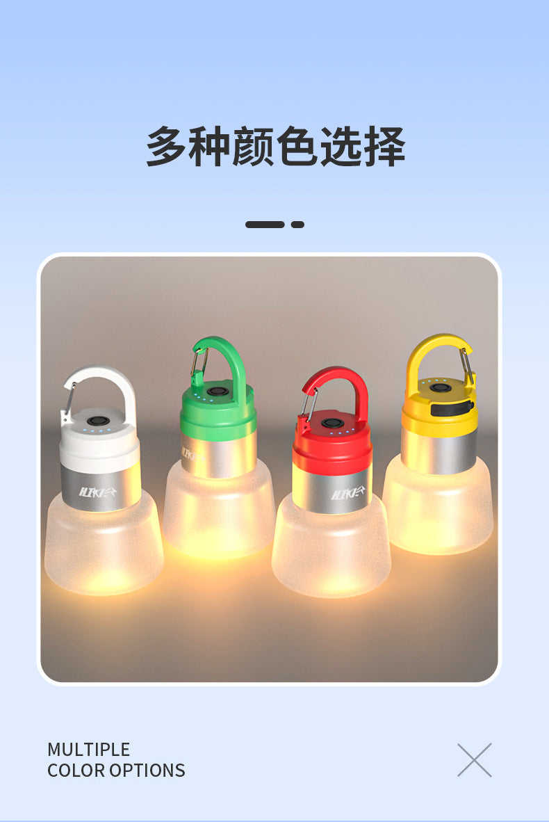 New Outdoor Camping Atmosphere Light Multi-Functional Bottle Light Floor Lamp Multi-Functional Hook Light Emergency Light