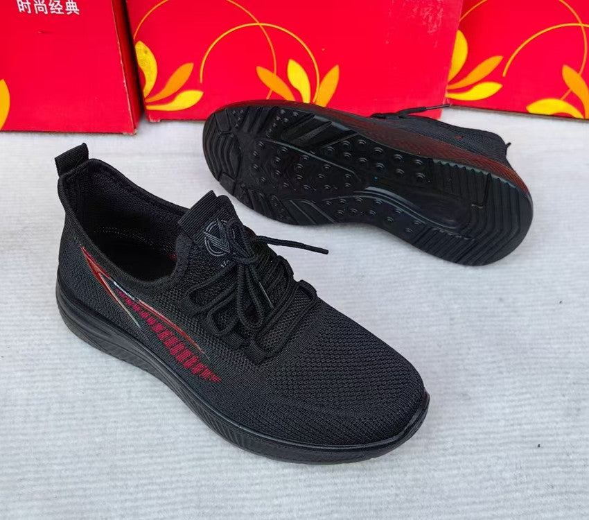 Spring Summer Women's Cloth Shoes Single Layer Fly Weave Slip-On Polyurethane Sole Breathable Flat Casual Women's Shoes