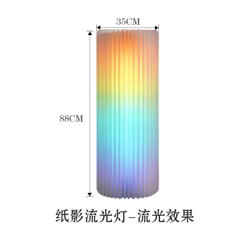 【Firefly Lantern】Live Streaming Background Decoration Foldable Round Column Paper Roman Column Folding Column Road Guide Ornament