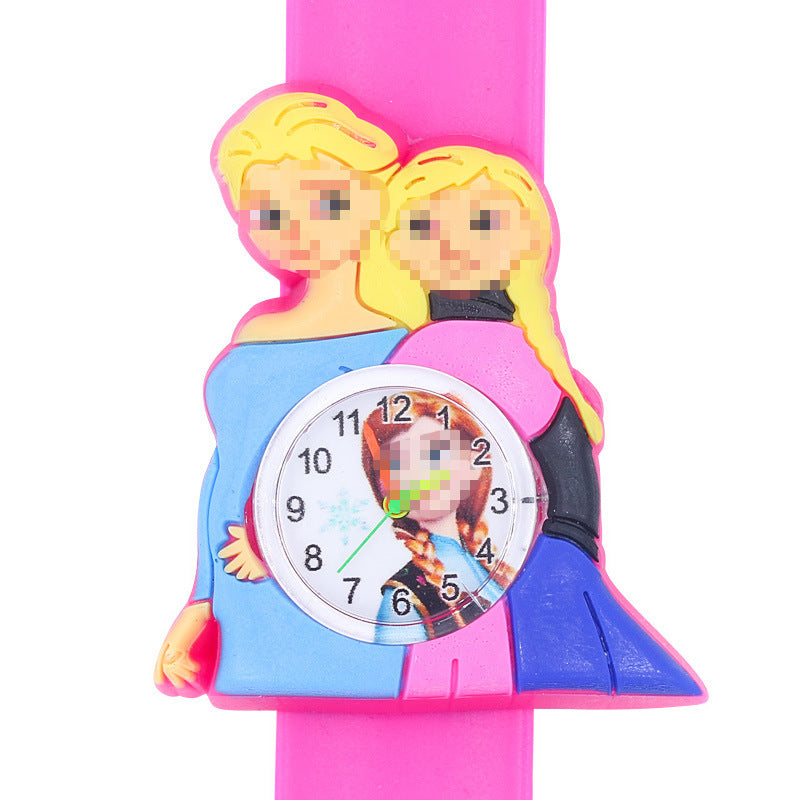 Children's Watch Cartoon Pat Watch Kindergarten Elementary School Silicone Toy Pat Circle Anime Peppa Pig Electronic Watch
