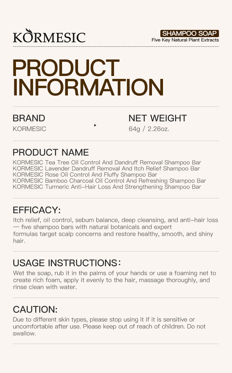 KORMESIC Flower Plant Refreshing Oil Control Shampoo Soap shampoo soap Cross-Border Foreign Trade Factory Wholesale