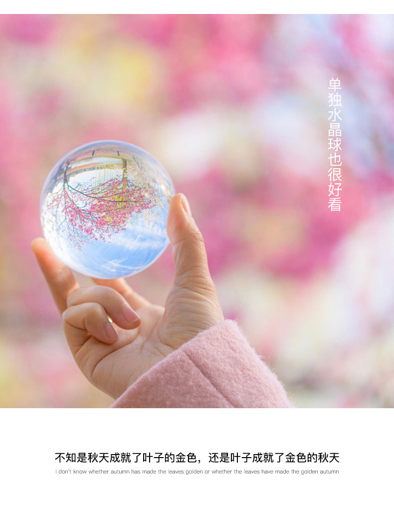 Nordic Light Luxury Metal Leaf Crystal Ball Ornament for Study Room Bookshelf Wine Frame Model Room Entrance Decoration Ornament