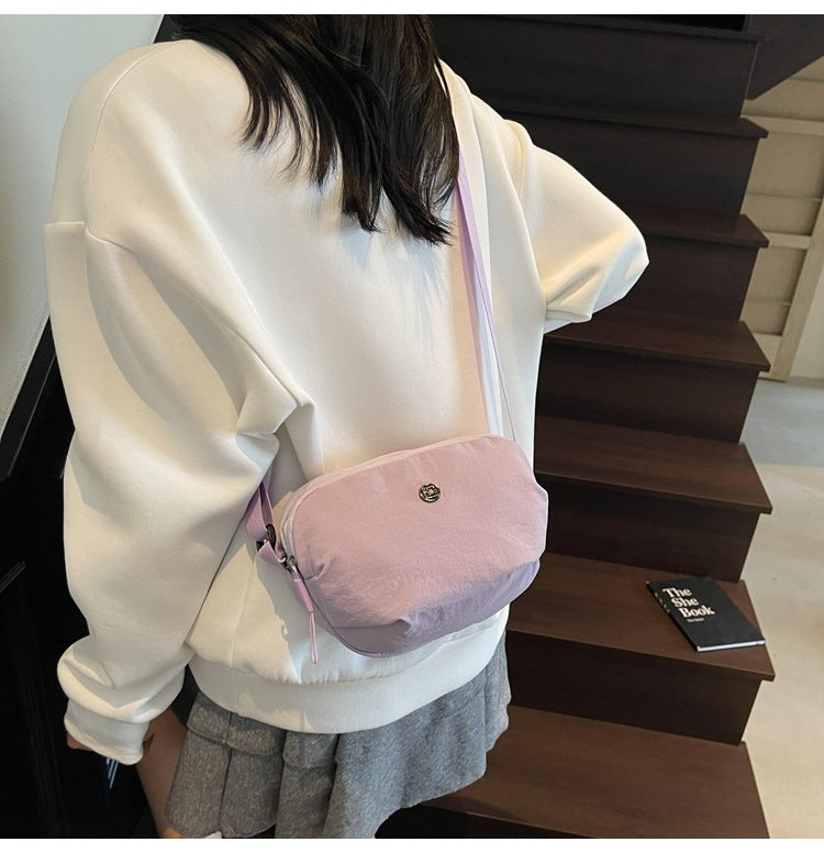 Casual Crossbody Bag Fashion Nylon Style Bag for Cycling ins New Small Bag Lightweight Single Shoulder Nylon Hip-Hop