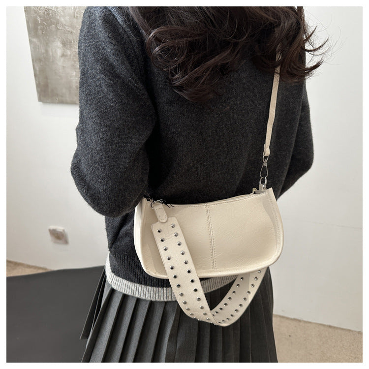 Crossbody Pouch2025Spring New Underarm Bag Niche Handbag Versatile Commuter Single Shoulder Underarm Rivet Women's Bag