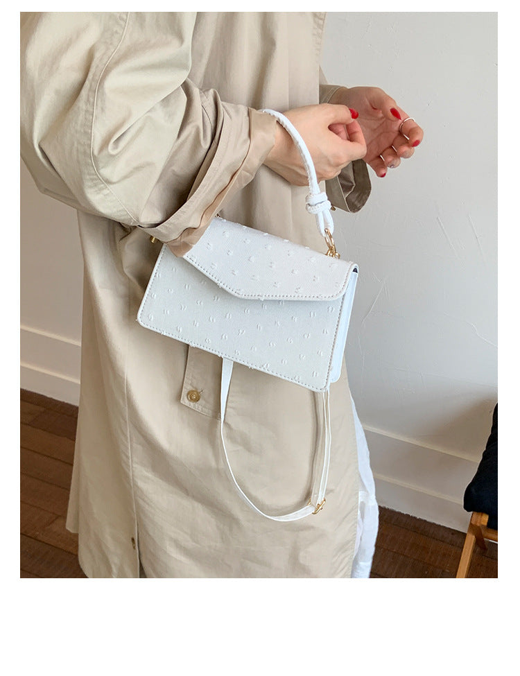 Simple Solid Color Trendy Fashionable Handbag2025Summer New Casual Elegant Single Shoulder Crossbody Small Square Bag for Women