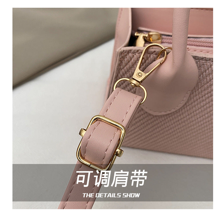 Korean Style Simple Crossbody Personality Small Square Bag2024Summer new style casual stylish single-shoulder bag corduroy handbag