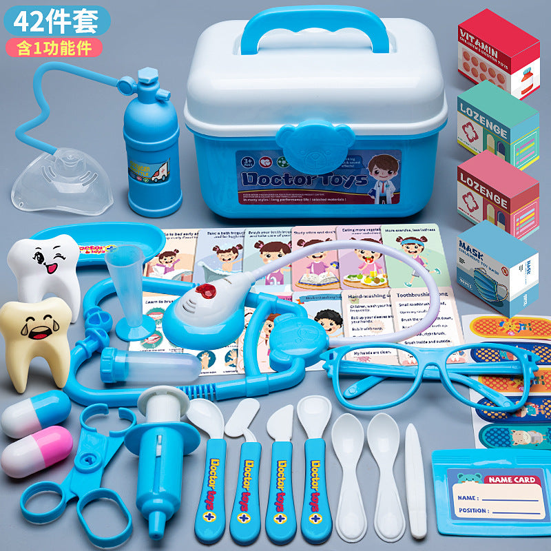 Children's Doctor Toy Set Tools Medical Kit Boys and Girls Pretend Play Nurse Injection Stethoscope Baby