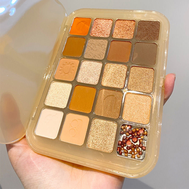 【48Delivery Within Hours】DIKALU Chestnut20Color Eyeshadow Palette Pearlescent Matte Earth Color Pomegranate Seed Crispy