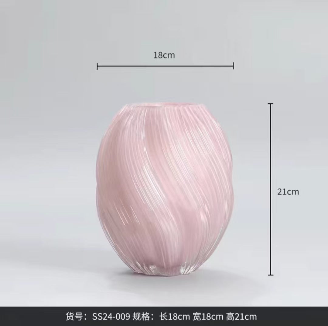 ins European Style Minimalist Niche Creative Light Luxury High-End Dining Table Living Room Decoration Hydroponic Flower Arrangement Glass Vase