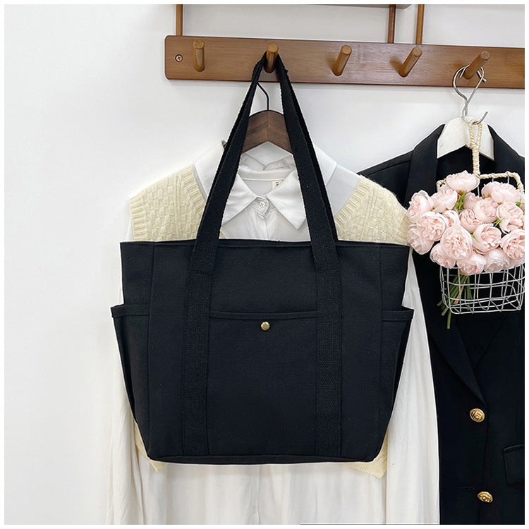 Large Capacity Tote Canvas Bag for Work and Going out Good-looking Commuter's All-Matching Art Student Book One Shoulder Bag Bag