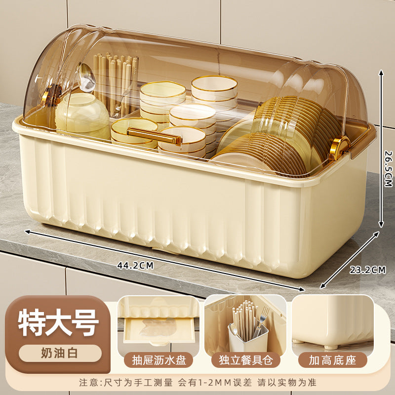 Dish Rack Storage Rack Bowl and Chopsticks Draining Rack Kitchen Bowl Plate Tableware Storage Box Countertop Bowl Storage Box for Home Use