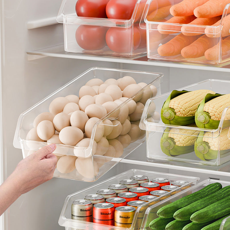 Refrigerator Storage Box Kitchen Plastic Transparent Egg Fruit Vegetable Organizer Drawer Storage Box Storage Box Fresh-keeping Box