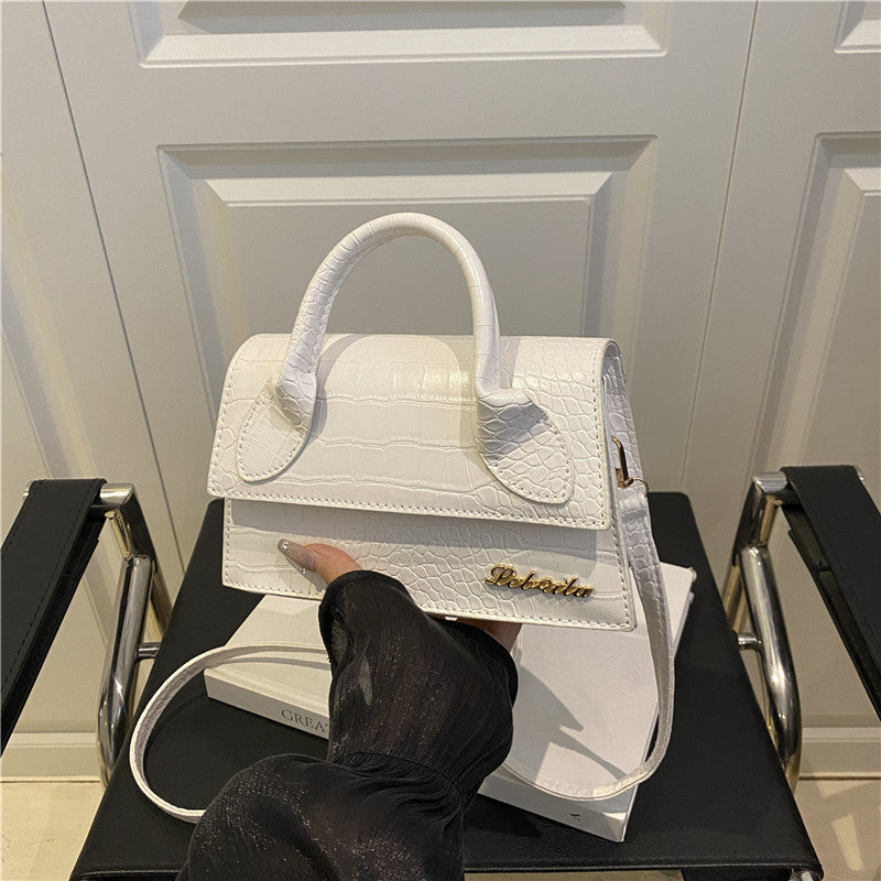 Korean style stone pattern single shoulder bag for women2025New Textured Handheld Small Square Bag Versatile Fashion Simple Crossbody Bag