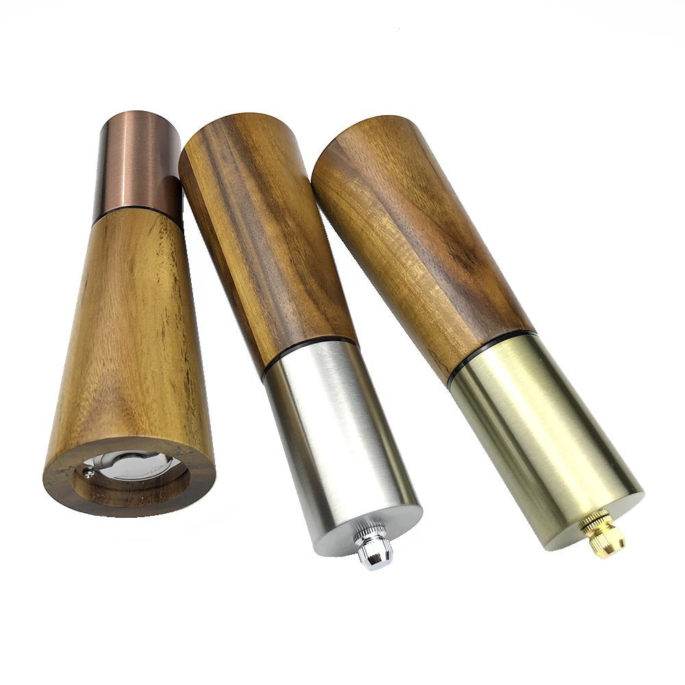 Acacia Wood Grinder Pepper Mill Manual Pepper Grinder Multi-use Seasoning Bottle Kitchen Tool