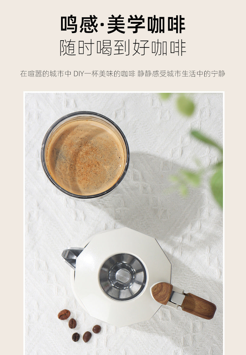 Moka Pot Home Use Small Coffee Pot Coffee Brewing Set Double Valve Hand Brew Pot Espresso Extraction Italian Coffee Machine