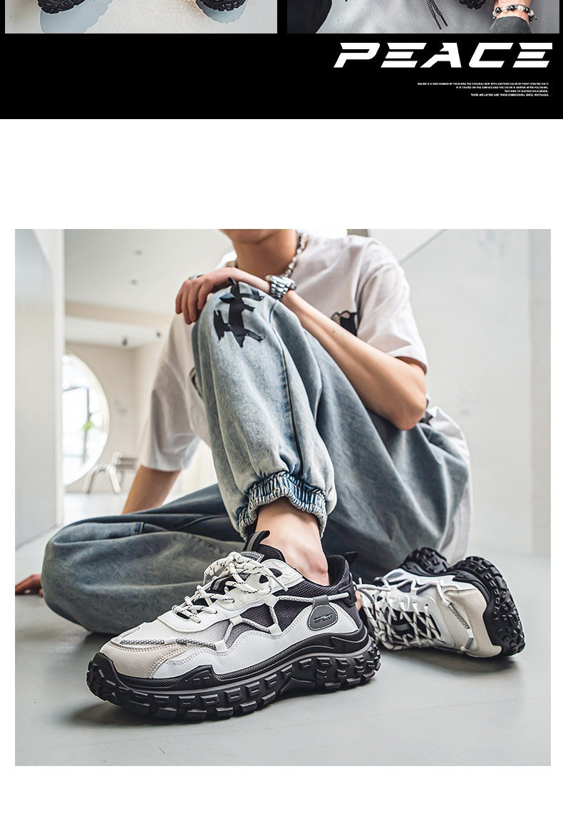 Hot-Selling Men's Shoes Spring Summer Breathable Mesh Shoes Versatile Men's Sports Sneakers Casual Running Thick-Soled Tire Dad Shoes