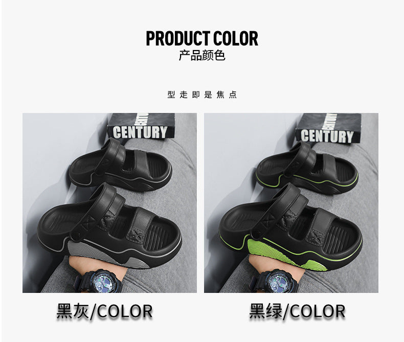 Fishing Slippers Summer New Style Outdoor Non-Slip Large Size Sports Sandals Men's Dual-Use Driving Massage Beach Sandals