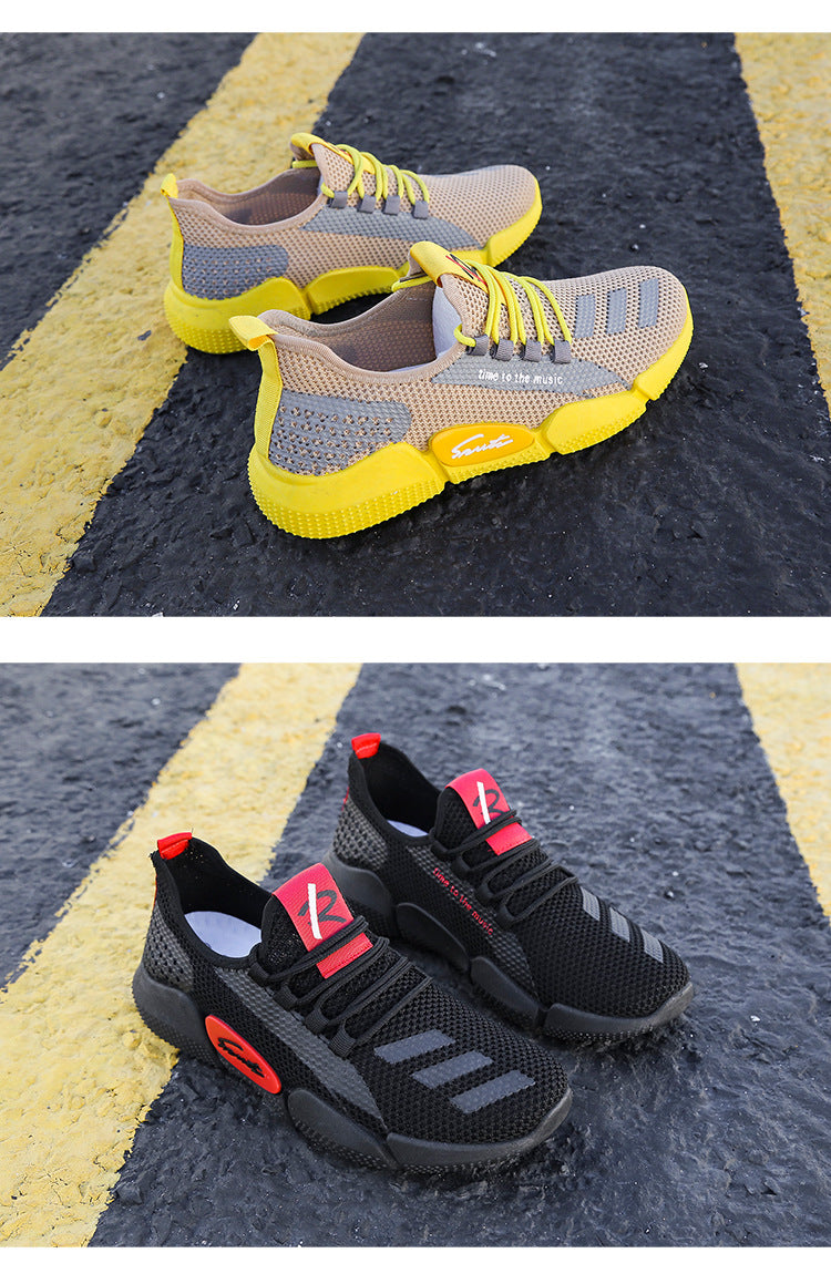 Men's Sneakers2024Spring New Trendy Casual Shoes Running Shoes Couple Shoes Mesh Flyknit Shoes Export