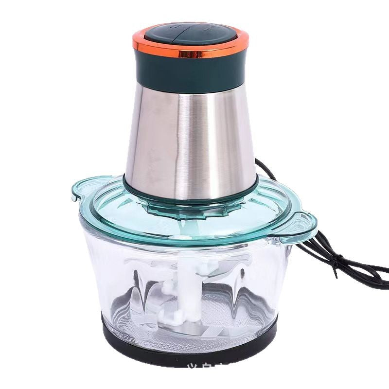 Glass Meat Grinder Household Electric Small Chopper Multi-Functional Kitchen Blender Garlic Paste Meat Mincer Baby Food Processor