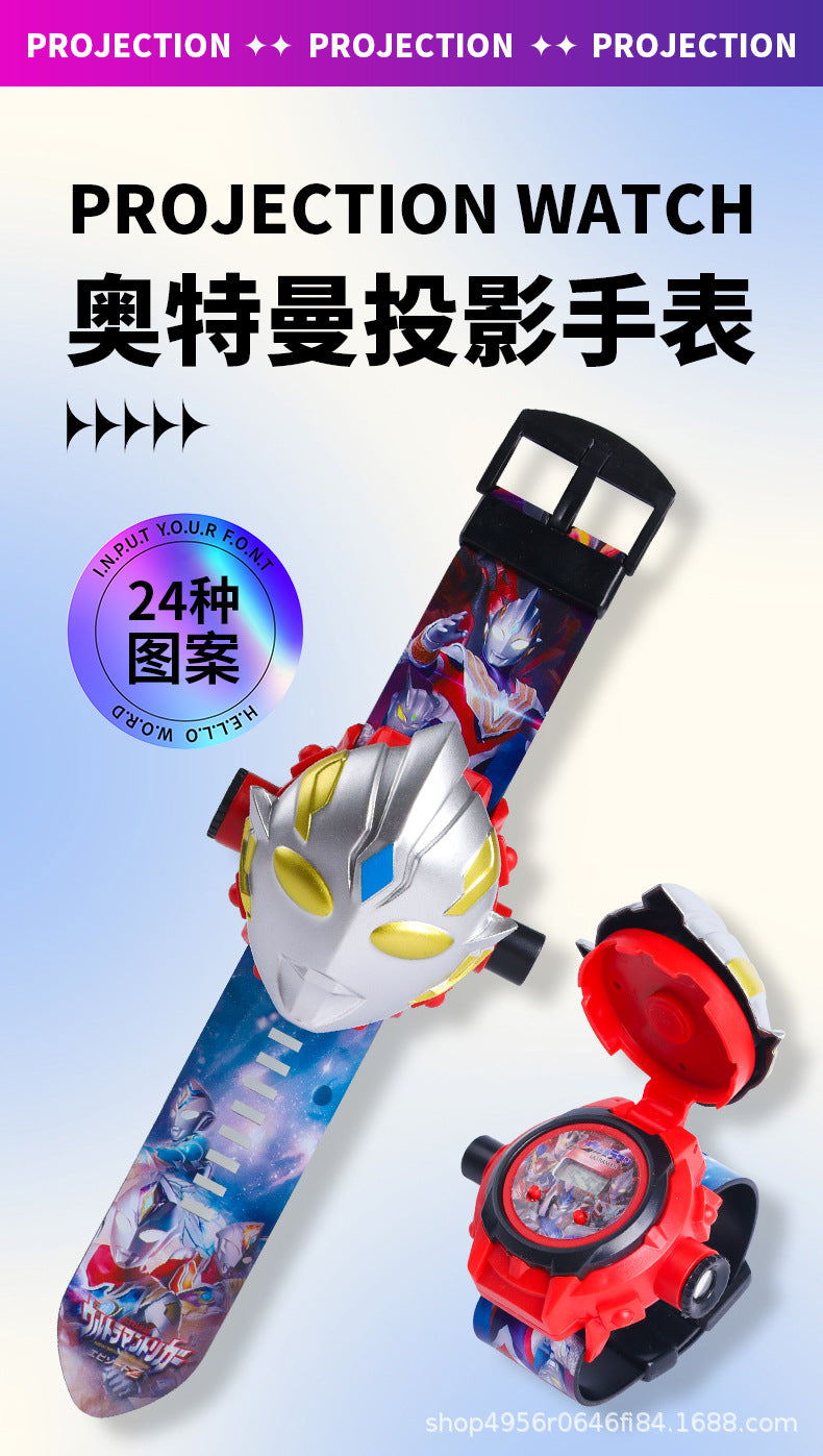 Ultraman Projection Watch Tiga Children's Edition Electronic Zero Tiga Glowing Boys Kindergarten Children's Day Toy