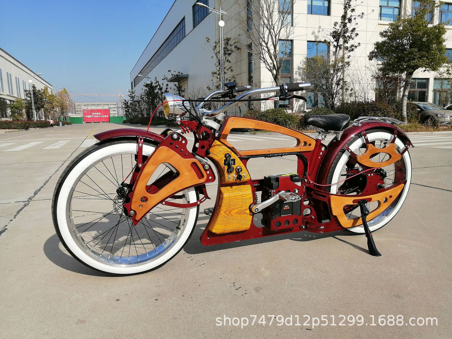 DIY Handcrafted Modified Electric Retro Bicycle Fashionable Casual Electric Bike Commuter Mountain Bike Commuter Model
