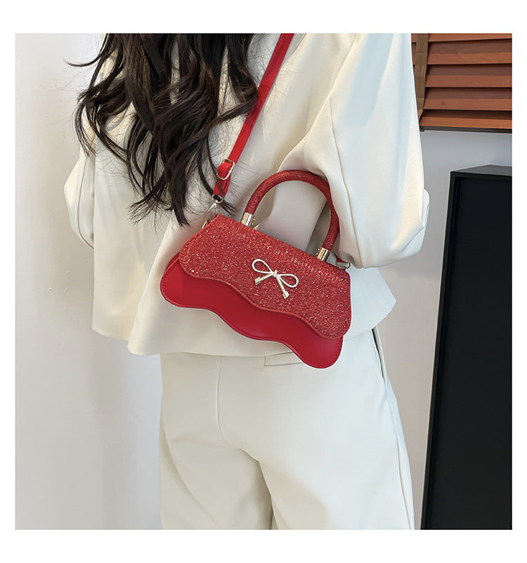 Fashion Trend Casual Simple Texture Baguette Bag2025Summer new style women's personalized shoulder crossbody bag