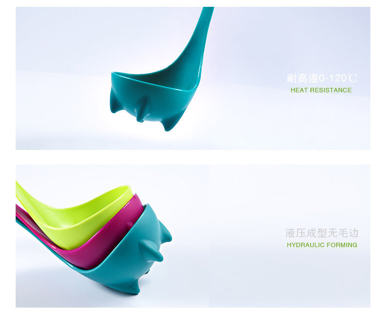 Amazon Creative Loch Ness Monster Spoon Cartoon Food Grade Plastic Spoon Kitchen Tool Manufacturer Wholesale