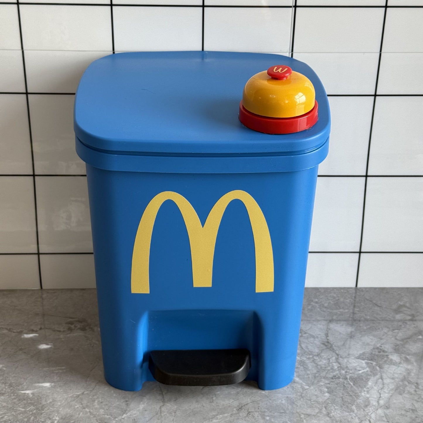 Mario Trash Can for Home Living Room Cute Cartoon Anime Large Capacity Personality Internet Celebrity Thickened Pedal Trash Basket