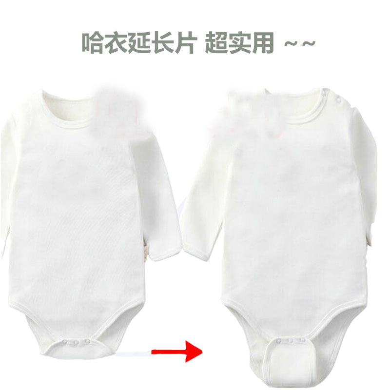 Double Layer Baby Romper Extension Piece Pure Cotton Baby Triangle Romper Crawling Suit One-Piece Bodysuit Extended Cloth Mat