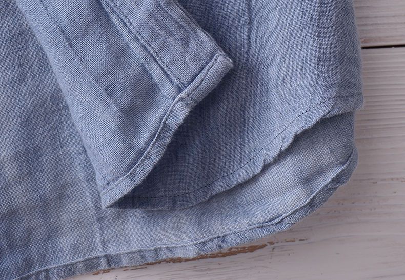 Japanese Retro Linen Short Sleeve Shirt Men's Summer Casual Thin Breathable Loose Half Sleeve Cotton Linen Shirt