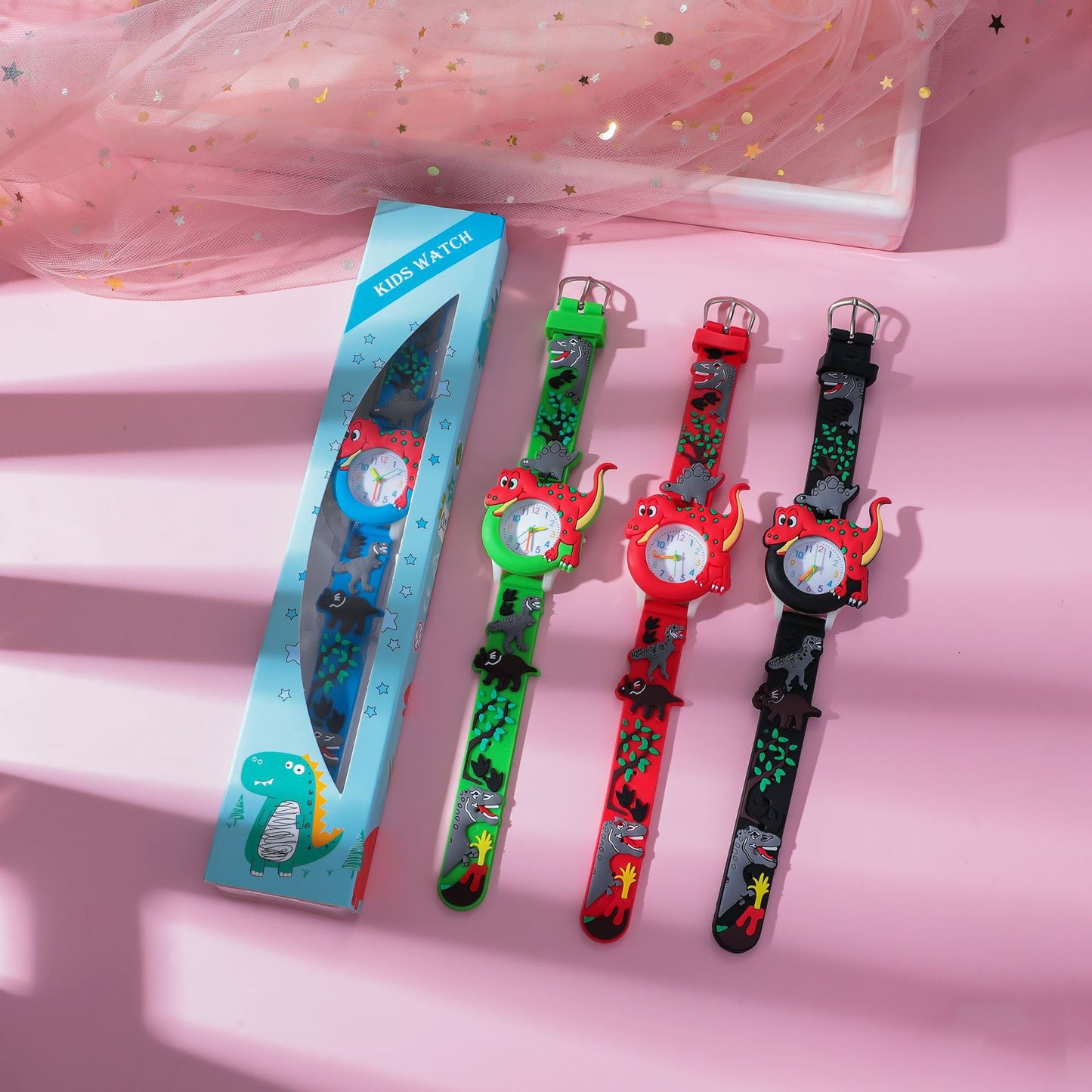 Watch Dinosaur Boys Girls Toddler Silicone Quartz