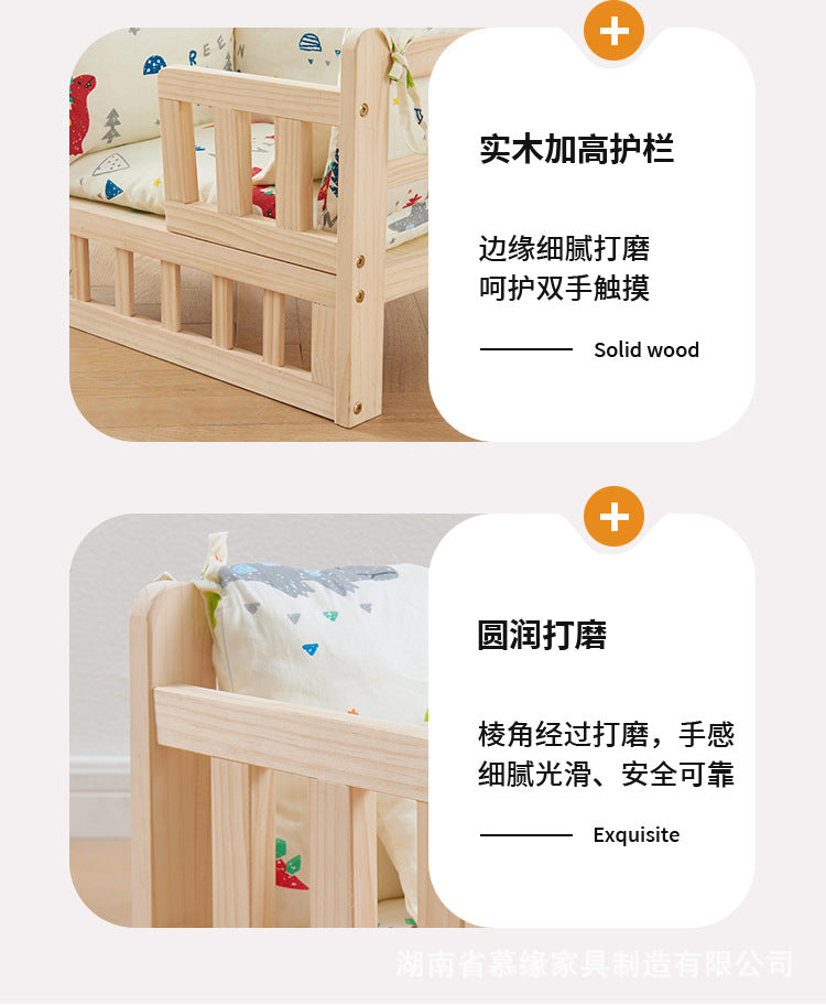 ✅Dog House Dog Bed Solid Wood Pet Bed Internet Celebrity Large Four Seasons Universal Large and Small Dogs Removable and Washable Off the Ground Teddy Cat