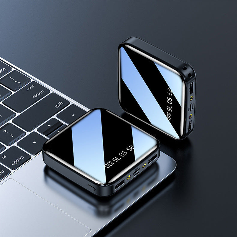 3C Certified Cross-Border Mirror Mini Power Bank20000mAh Portable Power Bank Gift Printing logo