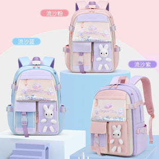 Schoolbag Primary School Girl Large Capacity Dirty Resistant Children's Schoolbag6-12Men's Weight Loss1-6Elementary School Student Backpack http://detail.1688.com/offer/727797868983.html