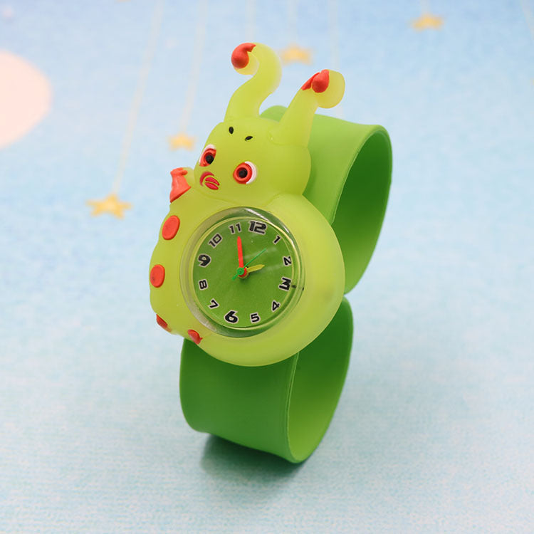 Children's Watch Cartoon Pat Watch Kindergarten Elementary School Silicone Toy Pat Circle Anime Peppa Pig Electronic Watch
