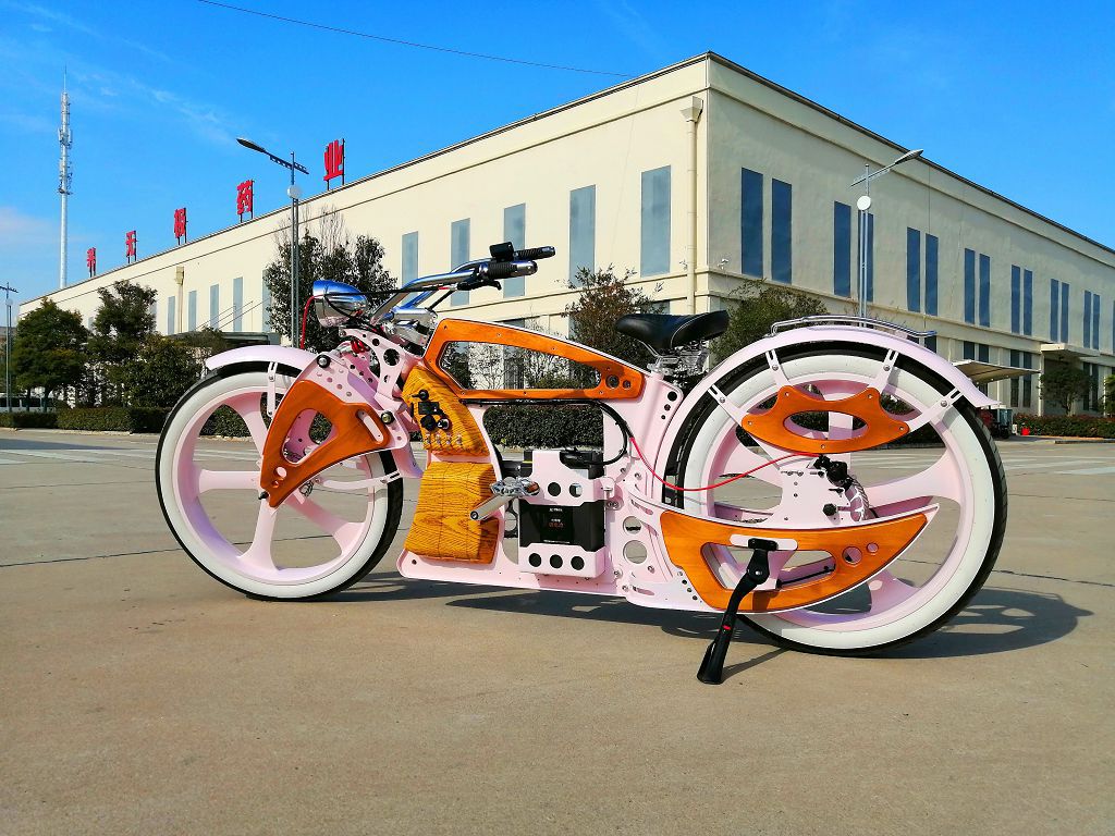 DIY Handcrafted Modified Electric Retro Bicycle Fashionable Casual Electric Bike Commuter Mountain Bike Commuter Model