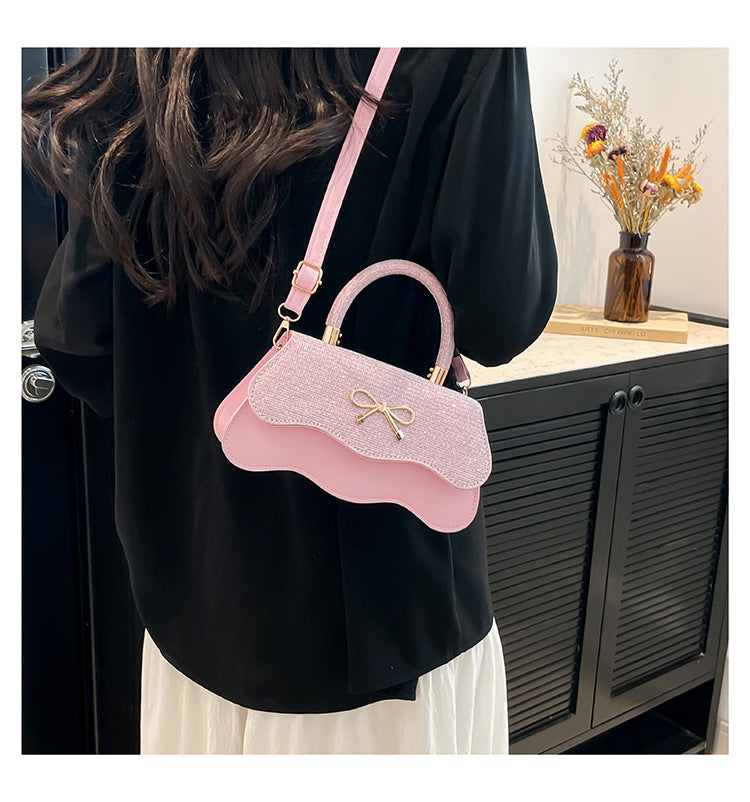Fashion Trend Casual Simple Texture Baguette Bag2025Summer new style women's personalized shoulder crossbody bag