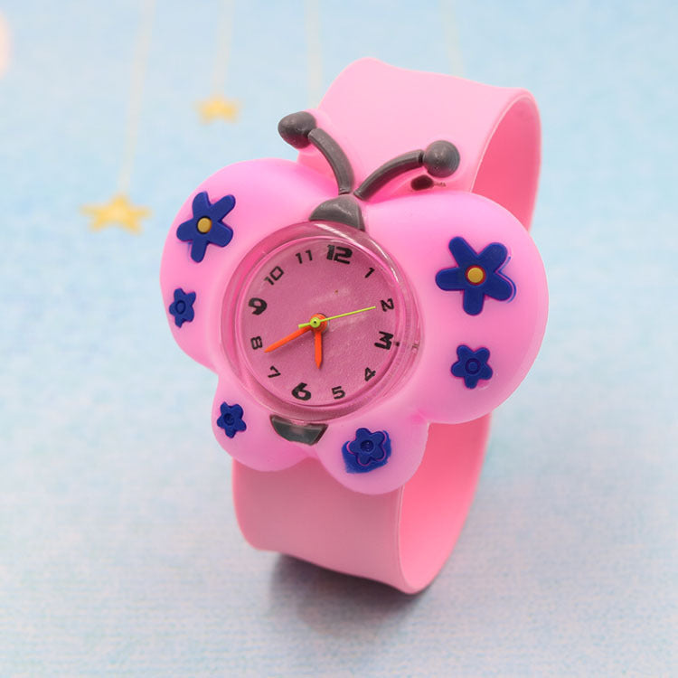 Children's Watch Cartoon Pat Watch Kindergarten Elementary School Silicone Toy Pat Circle Anime Peppa Pig Electronic Watch