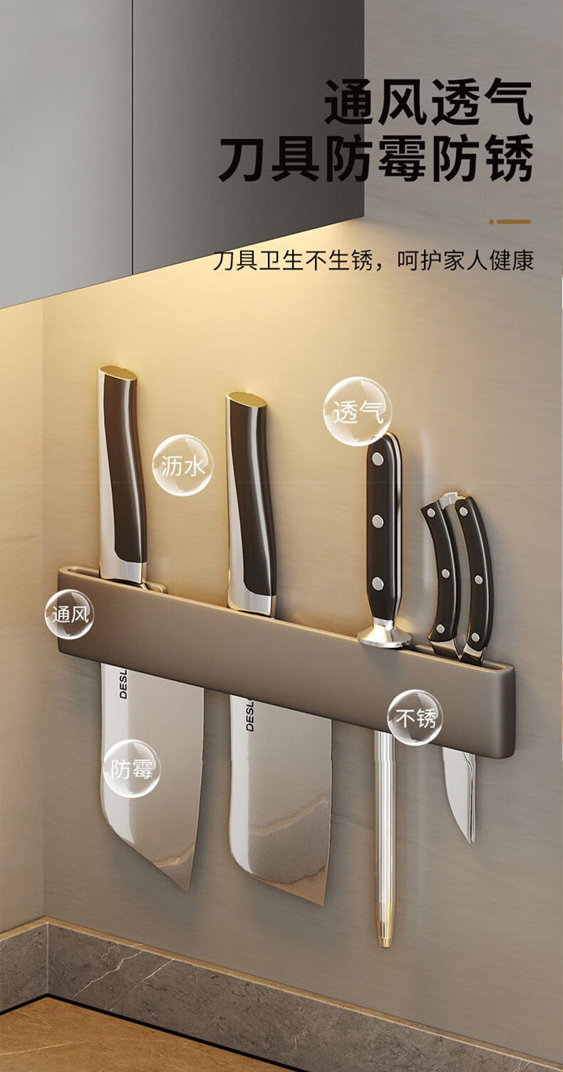 Manufacturer supplies multifunctional kitchen storage rack Knife Rest Wall-Mounted Simple Knife Holder Storage for Kitchen Knives