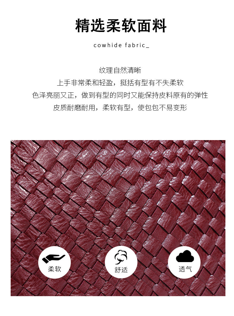 2025New Crescent Moon Women's Bag Fully Handwoven Handheld Dumpling Bag Fashionable Versatile European and American Style Single Shoulder Underarm Bag