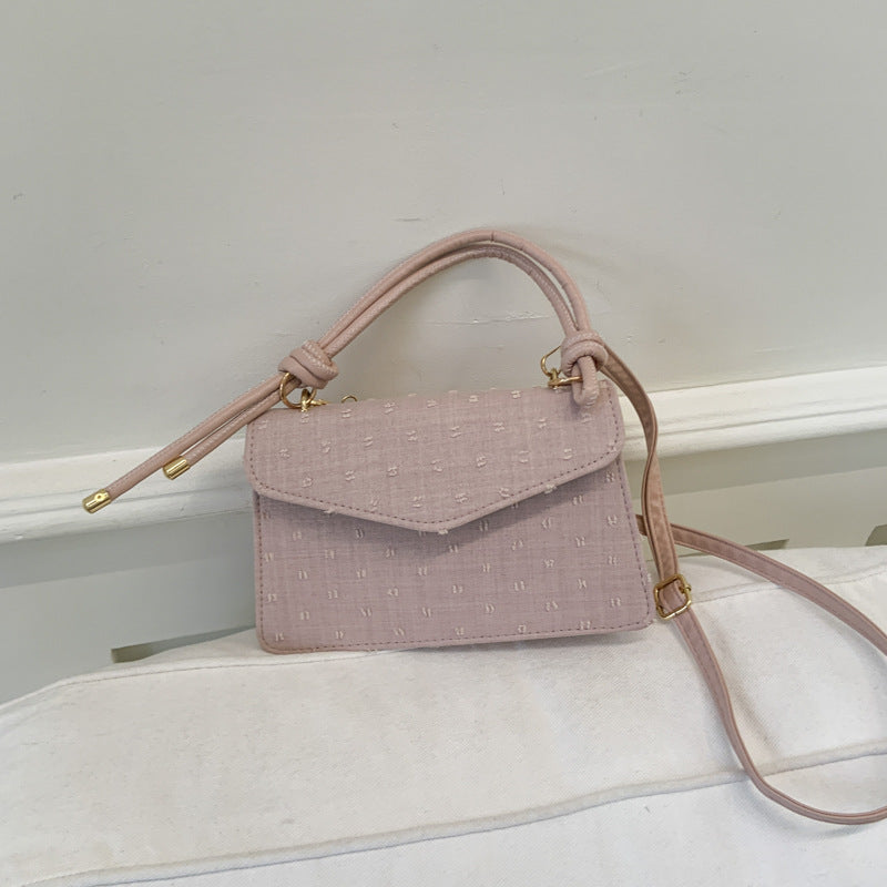 Simple Solid Color Trendy Fashionable Handbag2025Summer New Casual Elegant Single Shoulder Crossbody Small Square Bag for Women