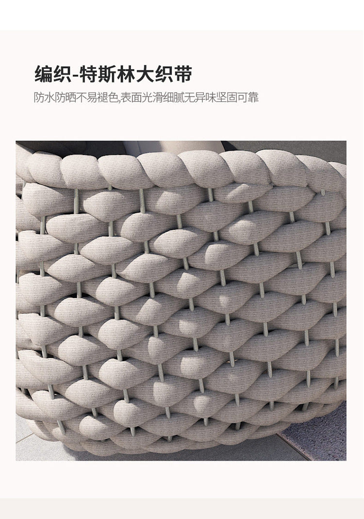 Nordic Courtyard Garden Rattan Sofa Designer Outdoor Open Balcony Leisure Furniture Sales Office Outdoor Rattan Chair
