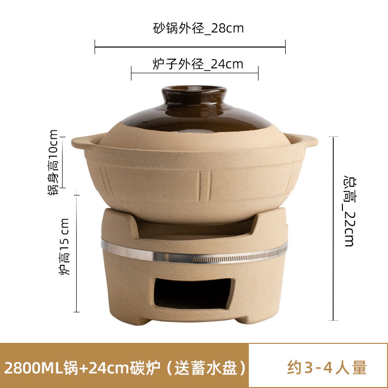 Traditional Edge-Burning Stove Charcoal Stove Clay Pot Commercial Cantonese Style Charcoal Stove Hot Pot Outdoor Surrounding Stove Tea Brewing Barbecue Hong Kong Style Clay Stove