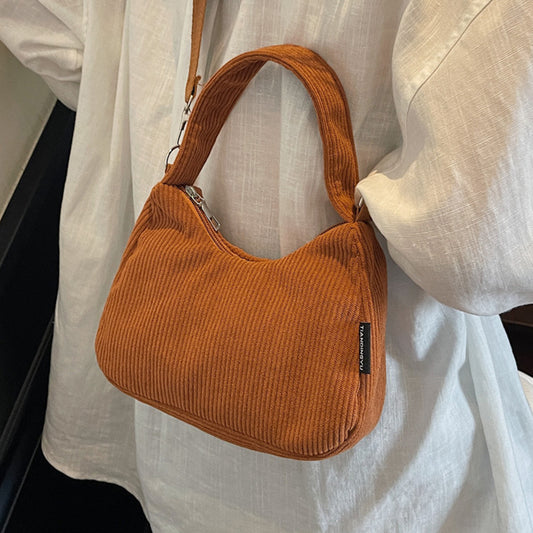 2024New Casual Large Capacity Women's Shoulder Bag Trendy Corduroy Versatile Crossbody Bag Trendy Bag Cross-Border Hot Item
