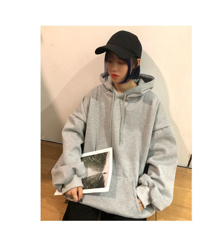 Fashionable Versatile Hooded Sweatshirt for Men Autumn Wear2024New Loose Fleece-Lined Versatile Casual Cardigan Couple Jacket